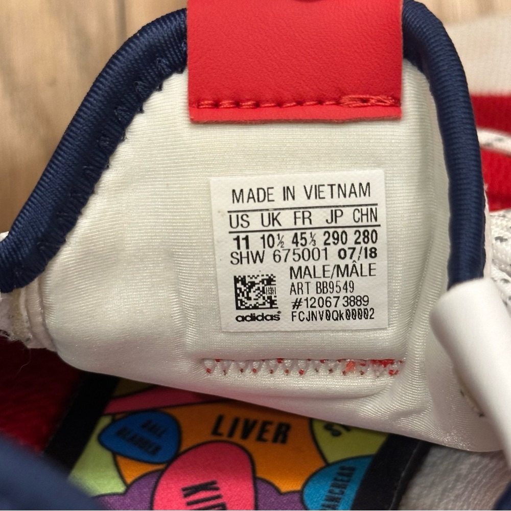adidas Tennis Hu V2 Pharrell x Billionaire Boys Club Scarlet BB9549 Size 11 - Picture 7 of 9